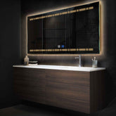 Espejo LED Rectangular | Botones táctiles | Función antivaho | Luz blanca cálida - Reyze Seria Minimal Model 3